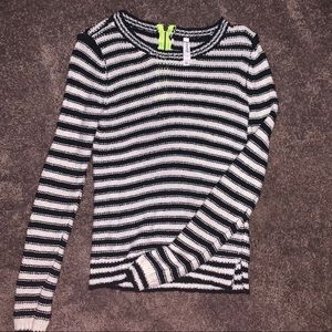 Black and white striped sweater